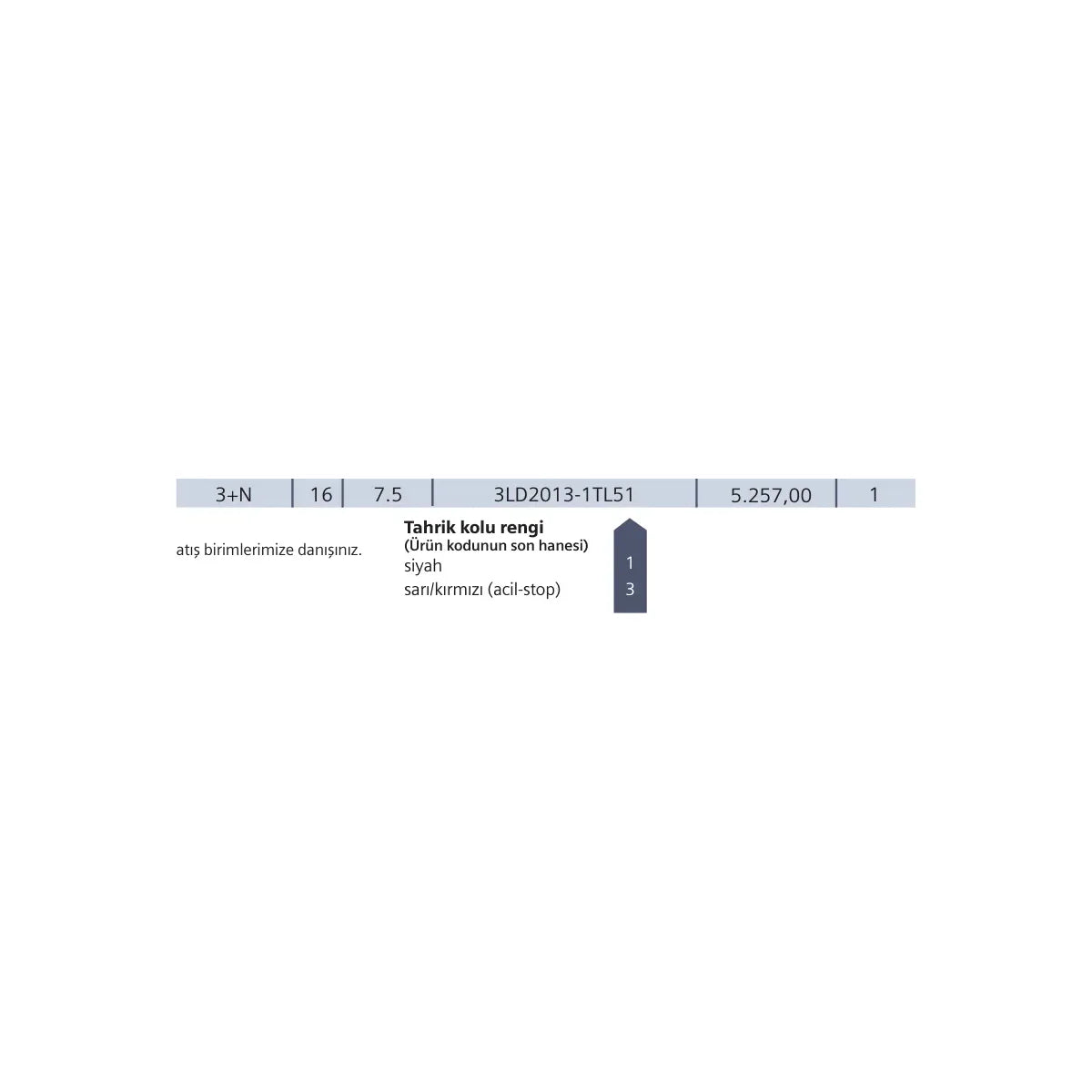 [Teknik çizim] Siemens Anahtar/Priz – 3LD2514-0TK51 teknik çizim
