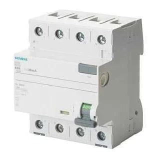 Siemens 5SV3642-6 Kaçak Akım Koruma Rölesi 25 A 300 mA Trifaze, 3 Faz+Nötr Bağlantılı ürün görseli