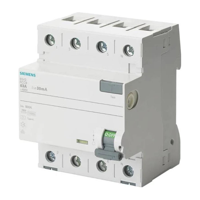 Siemens 5SV3647-6 Kaçak Akım Koruma Rölesi 80 A Trifaze, 3 Faz+Nötr Bağlantılı ürün görseli